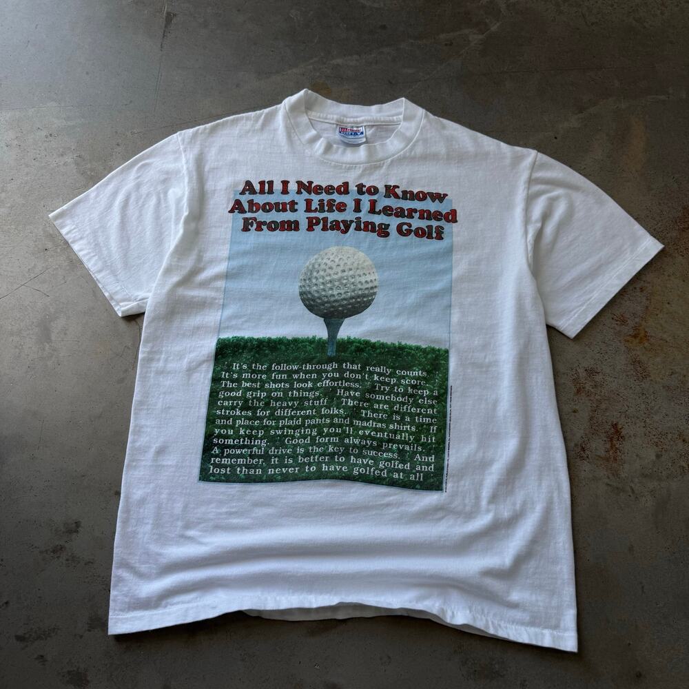 Vintage 90’s Golf Novelty Funny Joke Classic Retro Graphic T-shirt Size Large